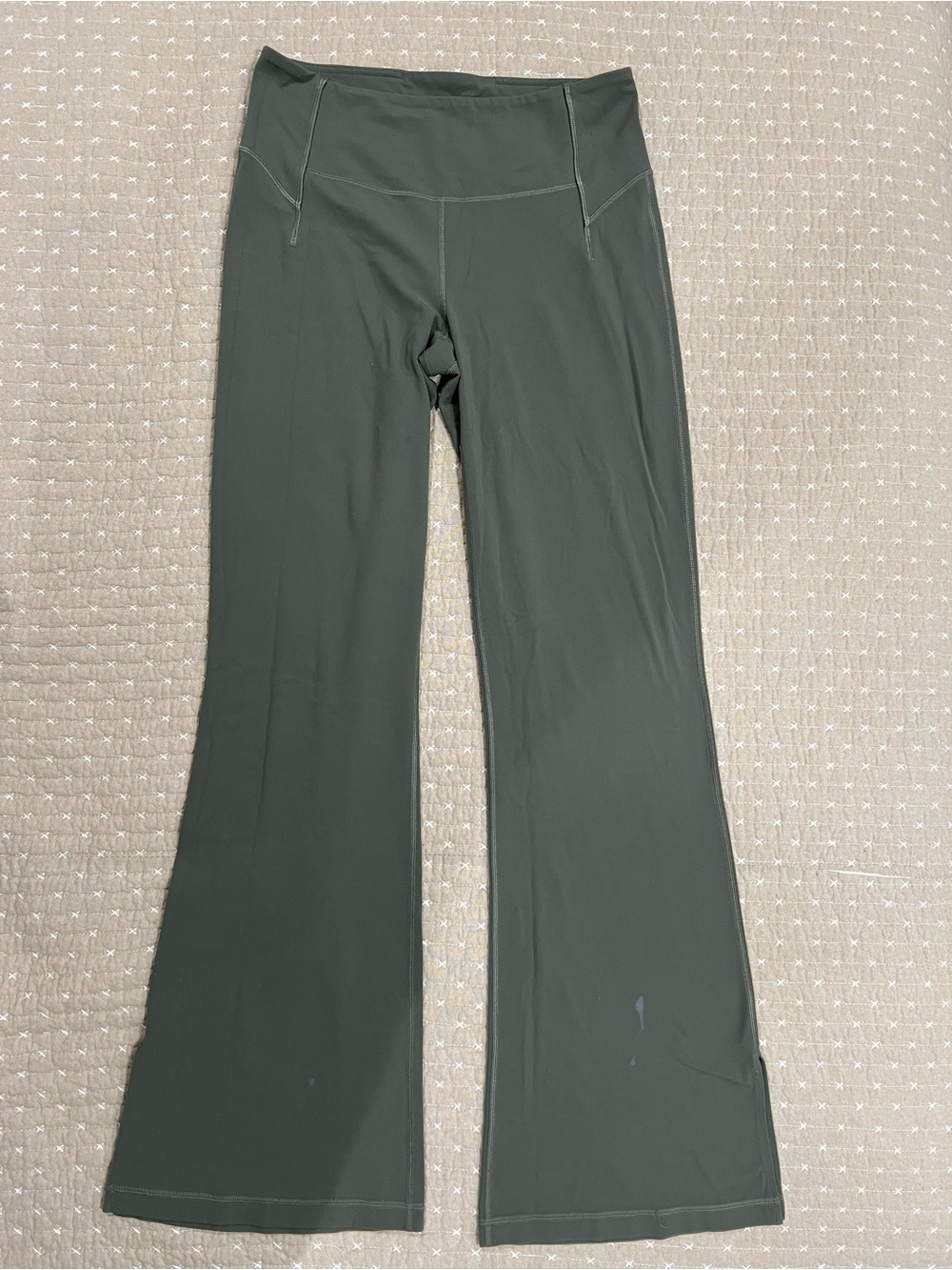 lululemon athletica Flare Leg Yoga Pants in Olive Green